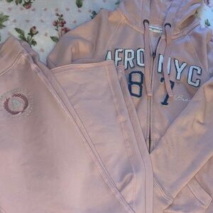 Aeropostale Light Pink Drawstring Hoodie